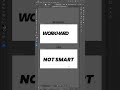 Overlapping Text Effect in Adobe Illustrator #designology #illustrator #tips #tutorial #tricks