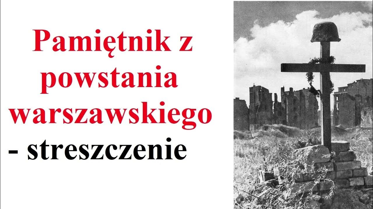 Pamiętnik Z Powstania Warszawskiego Motywy Pamiętnik z powstania warszawskiego - streszczenie - YouTube