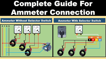 Ammeter Connection with Selector switch | Ammeter connection Diagram | Electrical Technician
