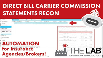 Direct Bill Commission Statement Robotic Process Automation for Insurance Brokerages
