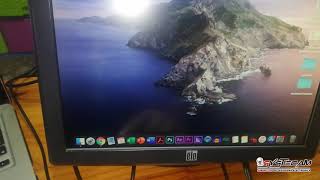 Monitor Elo Touch 1515L ensayando en mac book