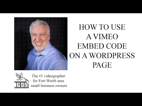 How to Use a Vimeo Embed code on a Wordpress page FC 01