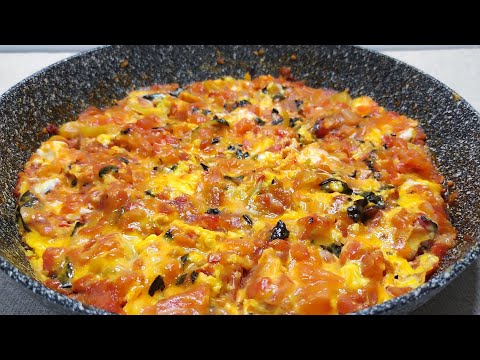 Fərqli Üsulla Çox Dadlı Pomidor Yumurta Hazirlanmasi. Pomidor Çığırtması | Menemen Recipe