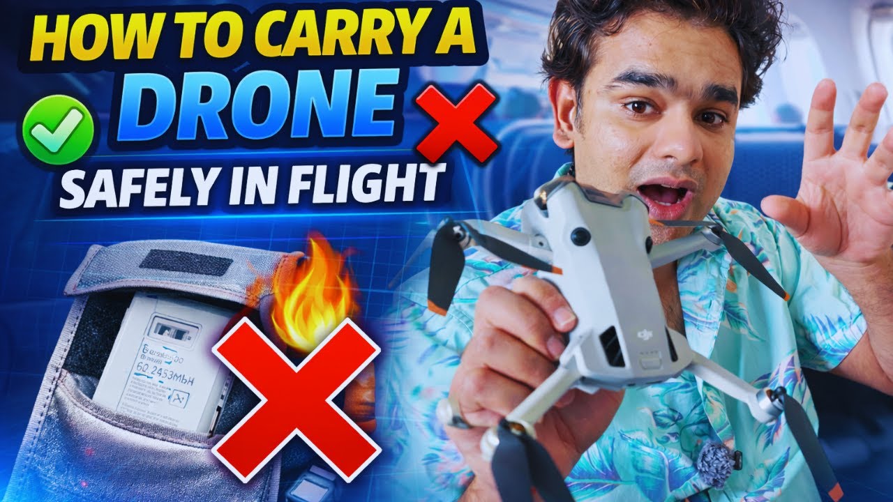 How to Carry a Drone Safely During a Flight ✈️ | Drone Battery Rules Explained