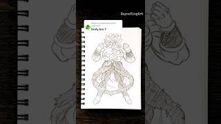 Drawing Broly - Dragon Ball Super #drawing #satisfying #shorts