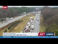 Jackknifed tractor-trailer closes 2 lanes on I-77 South in Huntersville: NCDOT