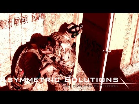 Two-Man Room Clearning: Asymmetric Solutions