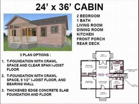 24� X 36� Cabin Plan - YouTube