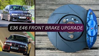 BMW E36 E46 Front brake upgrade 340mm Brembo 328i 325i m3 330i 330d 330ci 325ci f3x Calipers t5 disc
