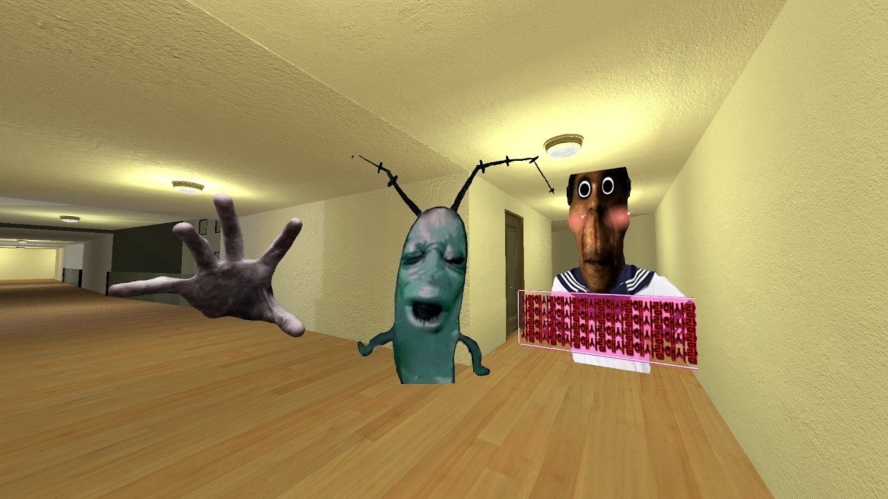MY NAME IS PLANKTON CUTE OBUNGA AND HAND 1 #playongmod #gmod #nextbot