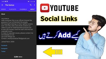 How To Add Social Links in YouTube About Section | Tech Owais |