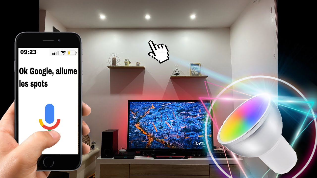 Connecter spot GU10 avec Google Home / Alexa. 