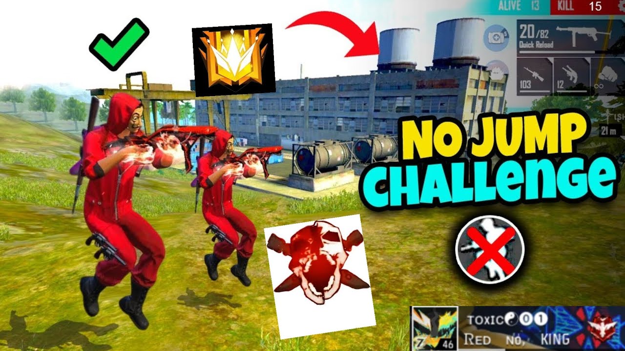 No jump challenge in free fire || Tejasveer Gamerz || - YouTube
