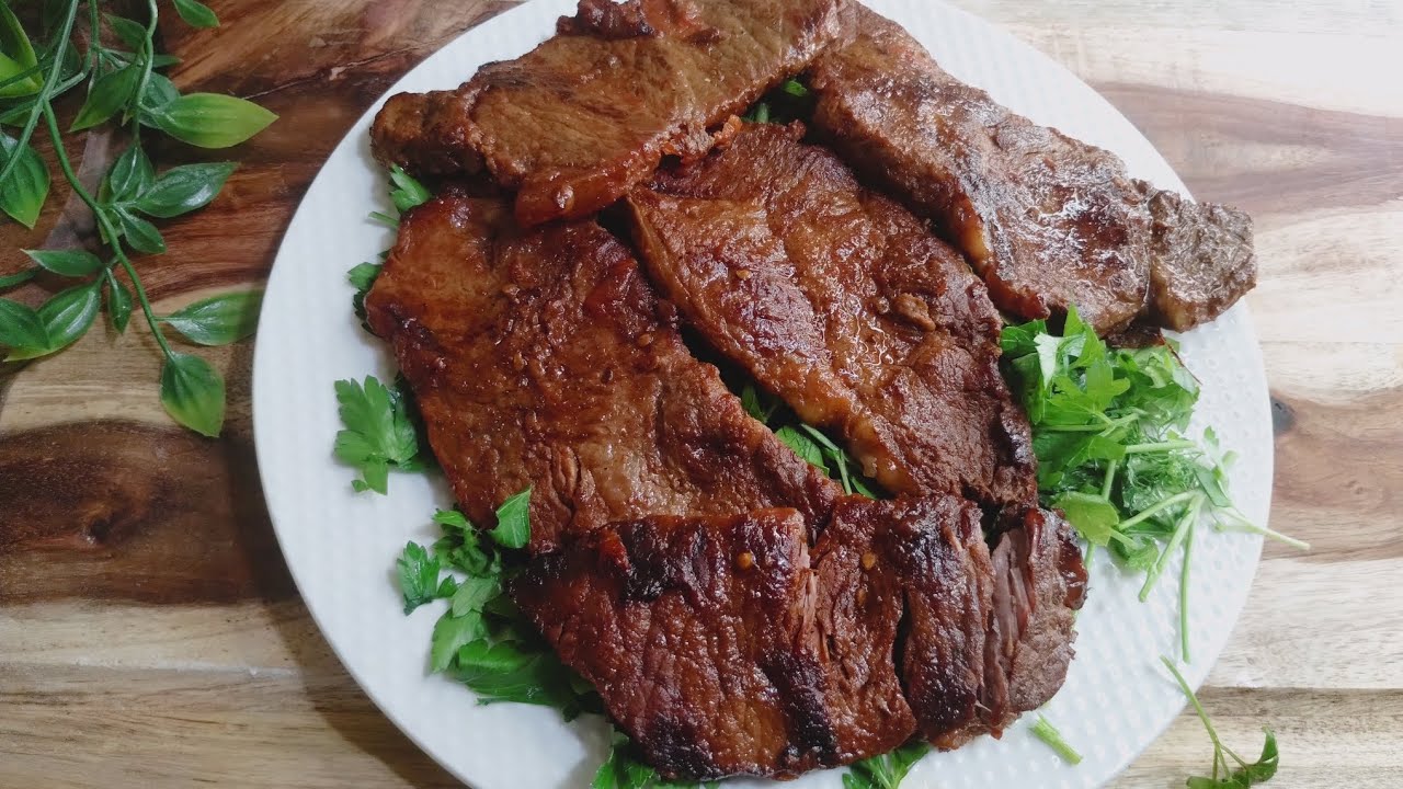 طريقه عمل اللحمه المشويه من غير فرن ولا فحم طريه جدا  #اللحمه_المشويه