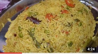 veg pulao recipe. vegetable pulao in coconut milk. tarkari bath in Hindi. hotel style vegetable bath
