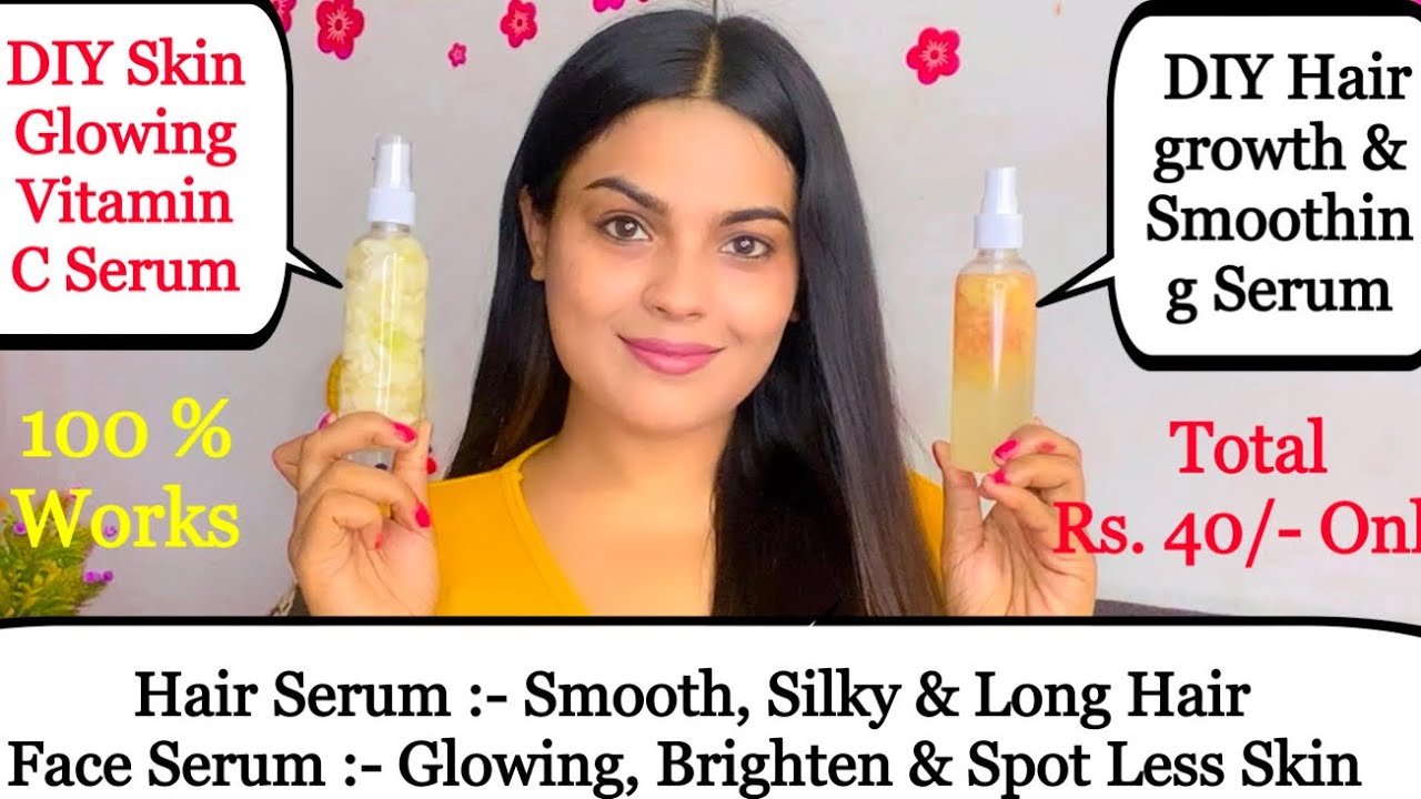 DIY Vitamin C Face Serum & Hair Growth Serum | Promote Hair Growth Make Hair  Smooth, Silky straight - YouTube