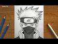 How to Draw Kakashi Hatake || Easy Anime Drawing || Naruto Drawing Tutorial for beginners