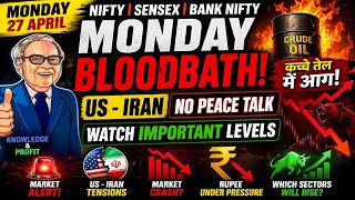 US-IRAN NO PEACE TALK | NIFTY & BANK NIFTY PREDICTION AND ANALYSIS FOR MONDAY, 27 APRIL 2026