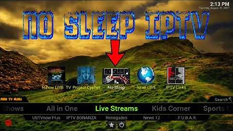Install NoSleep Iptv on any Kodi/Spmc Platform