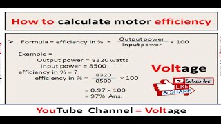 how to calculate motor efficiency