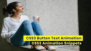 CSS3 Button Text Animation | CSS3 Animation Snippets | Tutorial For Beginners