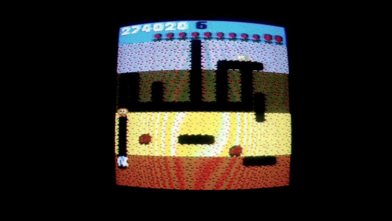 Atari 7800 Dig Dug Longplay Level 46 / 448,280 Points YouTube
