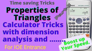Properties of triangle | Calculator tricks | Part-II