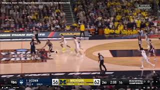 Michigan vs  UConn   Final 2 Minutes of the National Championship (March Madness 2026)