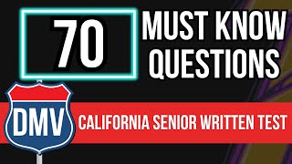 California DMV Senior Written Test 2026 (70 Must Know Questions)