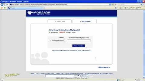 How to Get on MySpace For Dummies