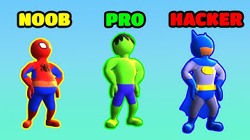 Ragdoll Hero Gameplay - NOOB vs PRO vs HACKER (iOS/Android)