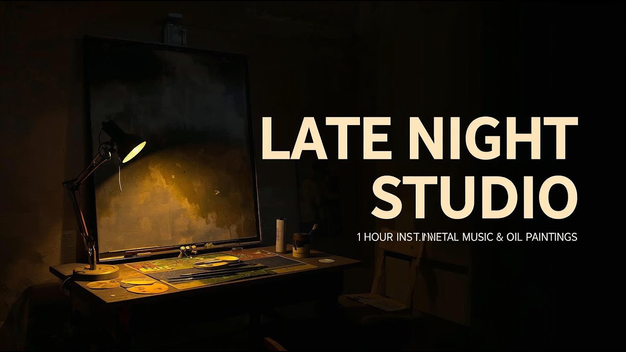 Late Night Studio | 1 Hour Instrumental Music & Oil Paintings