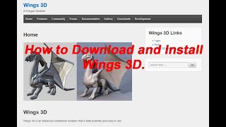 How to Download and Install Wings 3D.