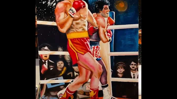 Ramon Lainez painting Rocky 4