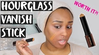 HOURGLASS VANISH FOUNDATION STICK | First Impression Review & Demo on DARK SKIN