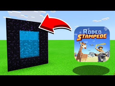 How To Make A Portal To RODEO STAMPEDE in Minecaft Pocket Edition/MCPE