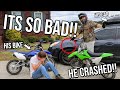 WE CRASHED INTO HIS CAR! *Dirt Bike FAIL*