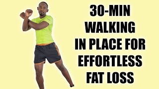 30-Minute Walking In Place Cardio Workout for Effortless Fat Loss