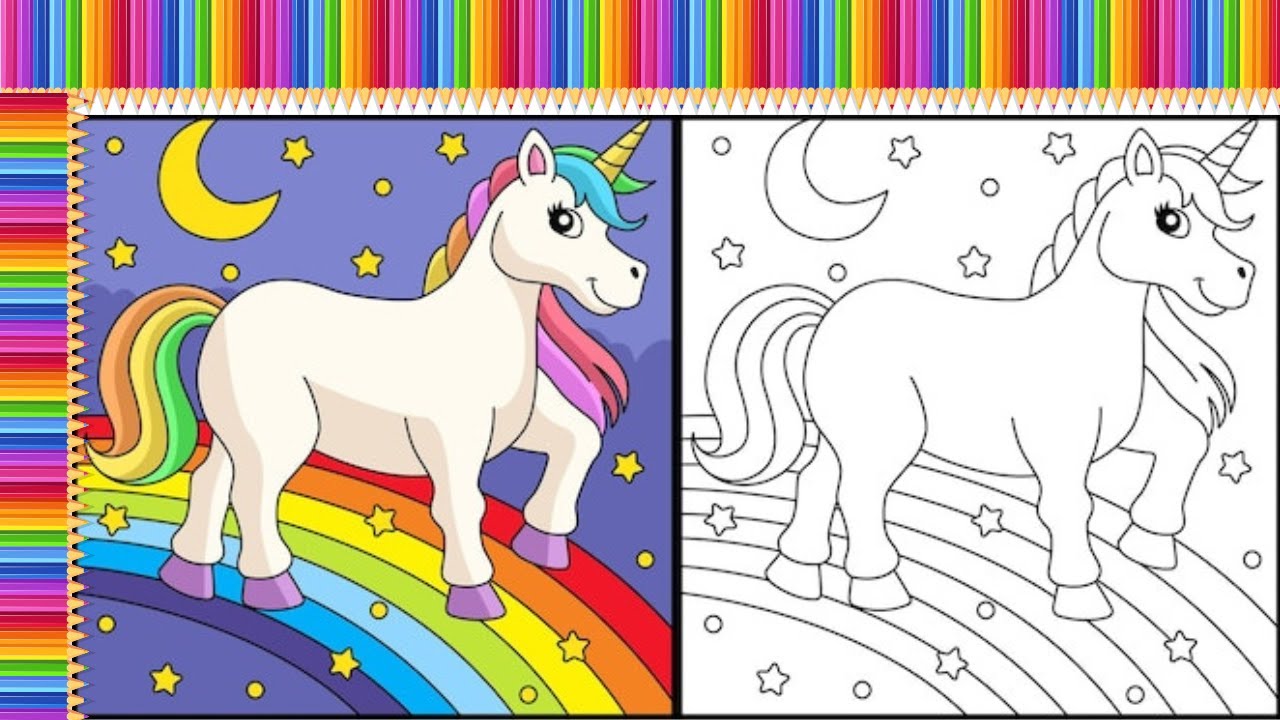 How to draw a unicorn |unicorn drawing| painting and color for kids | easy drawing