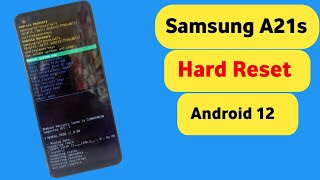 Samsung A21s Hard Reset Android 12 || Pattern Password Unlock 2023