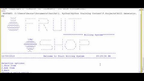 Python Project-Hindi 1: Fruit Billing System | Shop Billing System