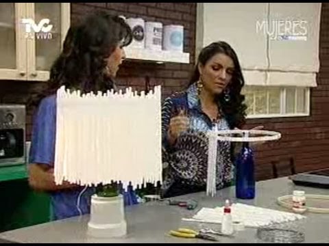 Construye una divertida lámpara con popotes (metvc) youtube
