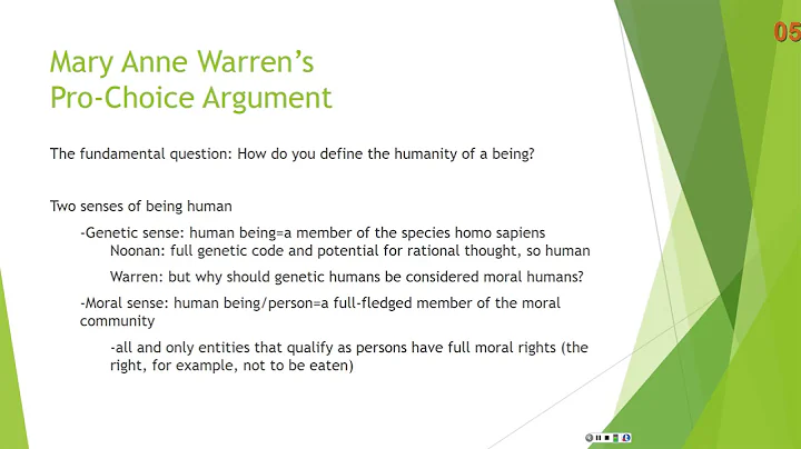 Abortion, Part 2: Mary Anne Warren's Pro-Choice Ar...