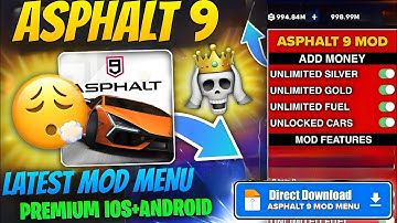 🚀 Asphalt 9 MOD MENU 💰 Unlimited Money & All Cars 🔓 | Latest Update 🔥 | Mediafire Download 📥