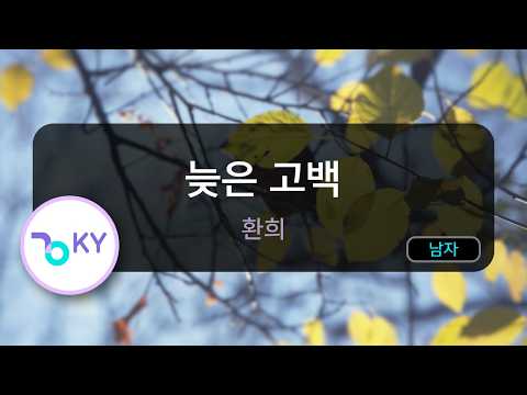 [멜로디제거] 늦은 고백 - 환희 (KY.84585) / KY KARAOKE