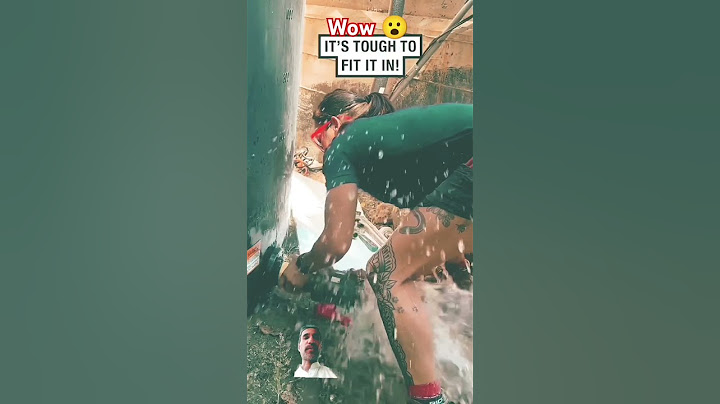 A lady plumber replacing a full water tank valve 😮#shorts