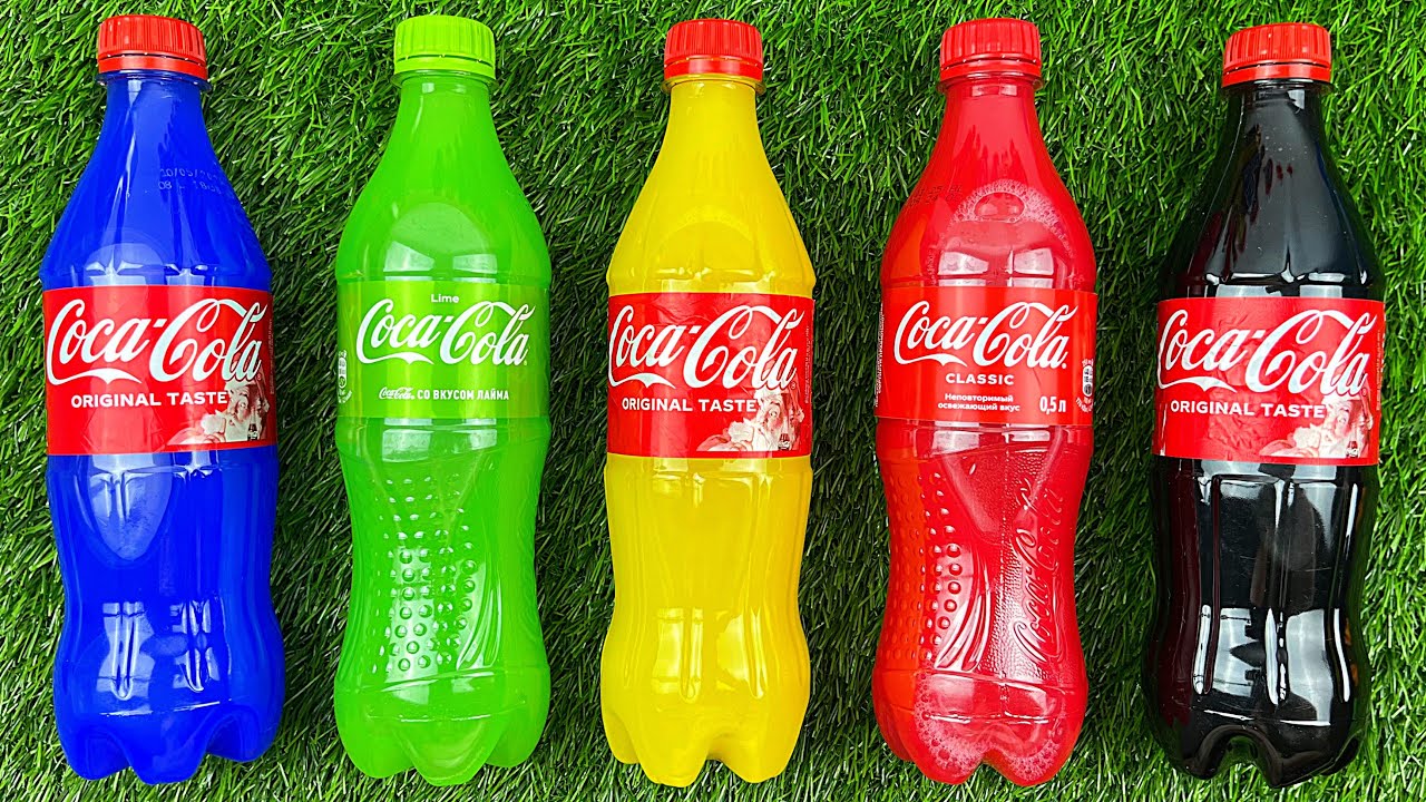 🍭Learn Colors Lollipops. Unpacking and Mixing Coca Cola All Colors ASMR ...