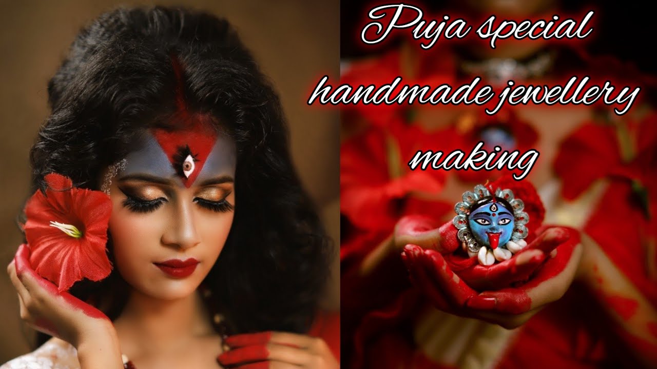 Clay Jewellery making for puja at home|Handmade shilpkar clay jewelleryaking @হস্তশিল্প