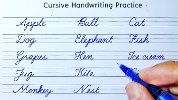 A for Apple, B for Ball, C for Cat | Alphabets Words A to Z | English Cursive Writing | Handwriting