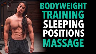 Q&A - Can You Build MUSCLE and Get STRONG with BODYWEIGHT? What Are The Best Sleeping Positions? screenshot 4